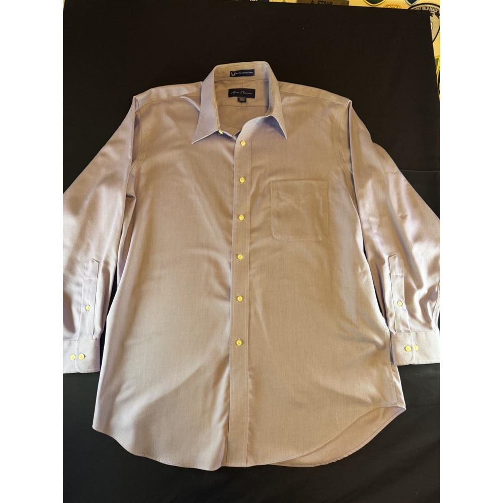 Alan Flusser TLC Light Purple / Lavender Men's Long Sleeve Dress Shirt, 16 32/33
